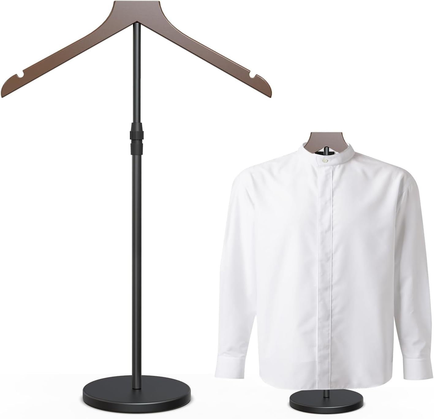 Shirt Display Stand, 18-34 Inch Adjustable Mannequin Stand for Vendors, Mannequin Torso Valet Stand for Shop, Dress Form Steamer Stand for Clothes, Jacket Coat Hanger Stand
