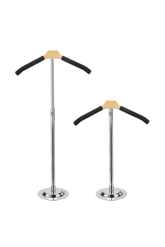 Shirt Display Stand, 2 Pack - Stainless Steel Adjustable Shoulder Stand, Flexible Man T-Shirt Rack (Black)