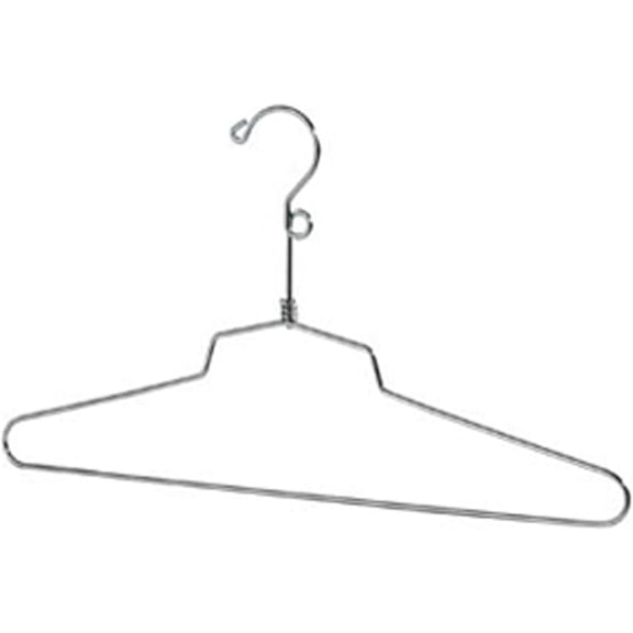 Shirt Dress Top 16" Salesman Hanger Chrome Swivel Neck with Loop Lot of 100 New