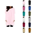 thumbnail image 1 of Shirt Dress for Women 2025 Fall Winter Long Sleeve Crewneck Puff Sleeve Casual Loose Tshirt Dress with Pockets, 1 of 6