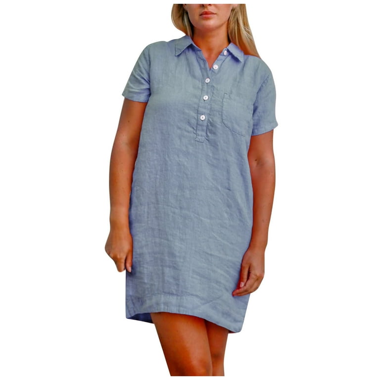 Casual Solid Patchwork Pocket O Neck A Line Dresses Casual Solid Patchwork Pocket O Neck A Line Dresses