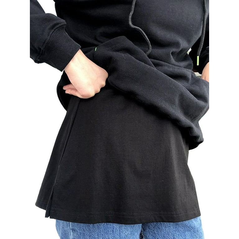 Shirt Extender for Women,Adjustable Layering Fake Top Lower Sweep 2-Pieces  Shirt Hemline Skirt Half-Length Splitting Undershirt 