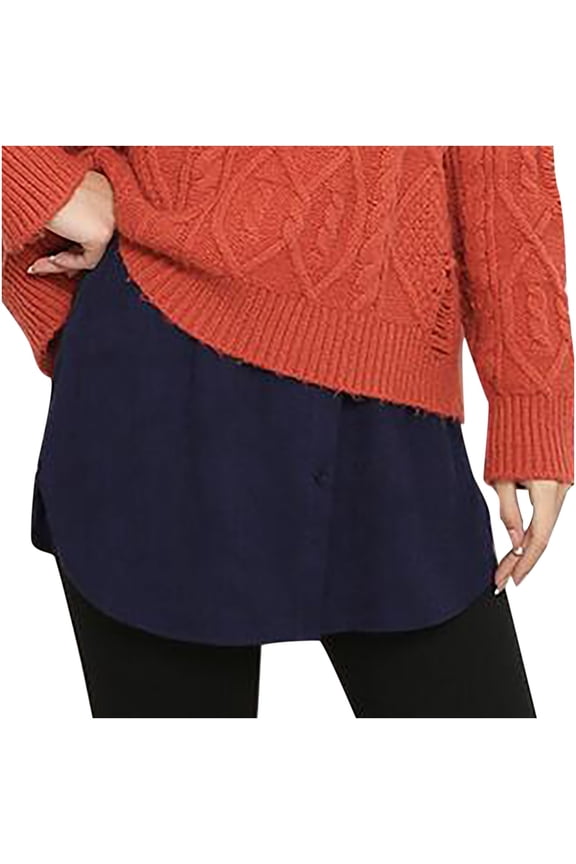 Shirt Extender for Women Adjustable Layering Fake Tops Lower Sweep Half-Length Splitting Slip Mini Skirt Underskirt