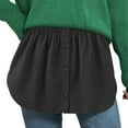 thumbnail image 1 of Shirt Extender for Women Plus Size Adjustable Layering Fake Top Lower Mini Underskirt, Black S, 1 of 7