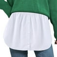 thumbnail image 1 of Shirt Extender for Women Plus Size Adjustable Layering Fake Top Lower Mini Underskirt, White S, 1 of 7