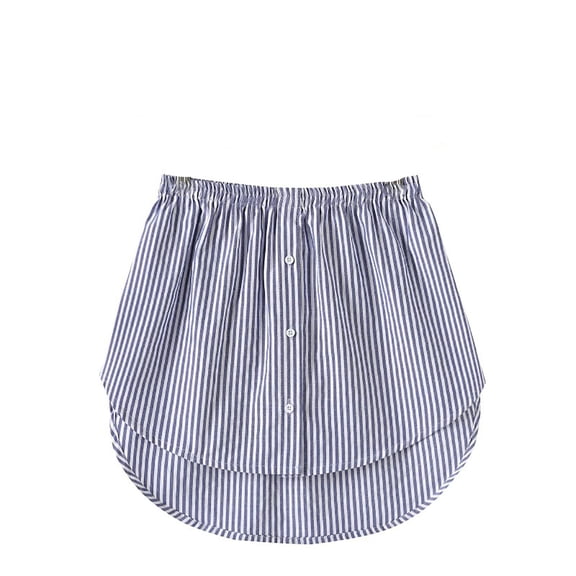 Shirt Extender for Women Removable Layering Half Skirt Casual Adjustable Undershirt with Buttons Petticoat