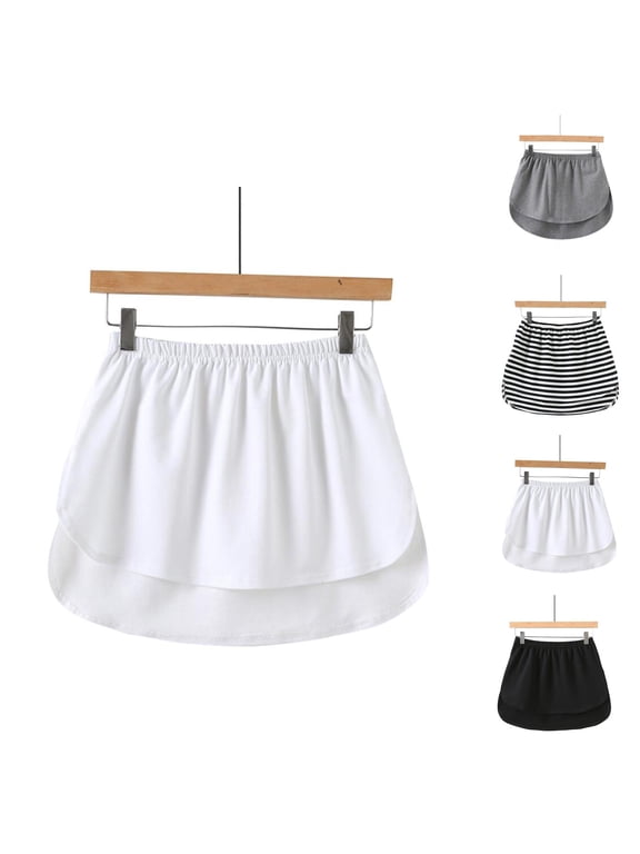 Shirt Extenders for Women Layering A Line Mini Skirt Half Length Shirt Extender Underskirt