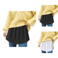 thumbnail image 1 of Shirt Extenders for Women Layering Skirts Half Length Undershirt Skirt Mini Skirt with Buttons, 1 of 9