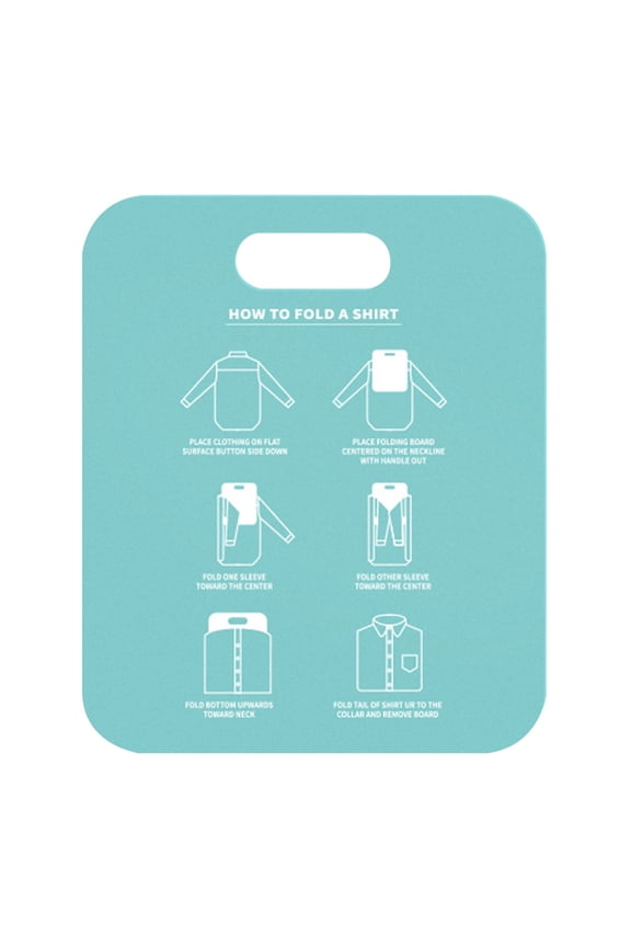 Shirt Fold Board 10 × 12 Inches Durable Clothes Folding Boards Plastic Laundry Folder Home Storage Tool Fast Folder Annular Hole Design Organizer for Travel Home Use ,1 Pc,Mint Green