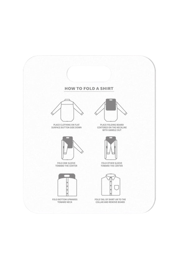 Shirt Folder Board,Mini Clothes Folding Board Durable Plastic T-Shirt Folder,Easy to Fold Laundry Board,T Shirt Folder Laundry Sorter Helper Liner,Folding Tool for Clothing Garments(12x10")(White)
