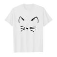 thumbnail image 1 of Shirt For Girls Toddler Boys Girls Prints Short Sleeve Cat Prints T Shirt Tops Clothes White Kids Summer Clothing,3-4Y, 1 of 5