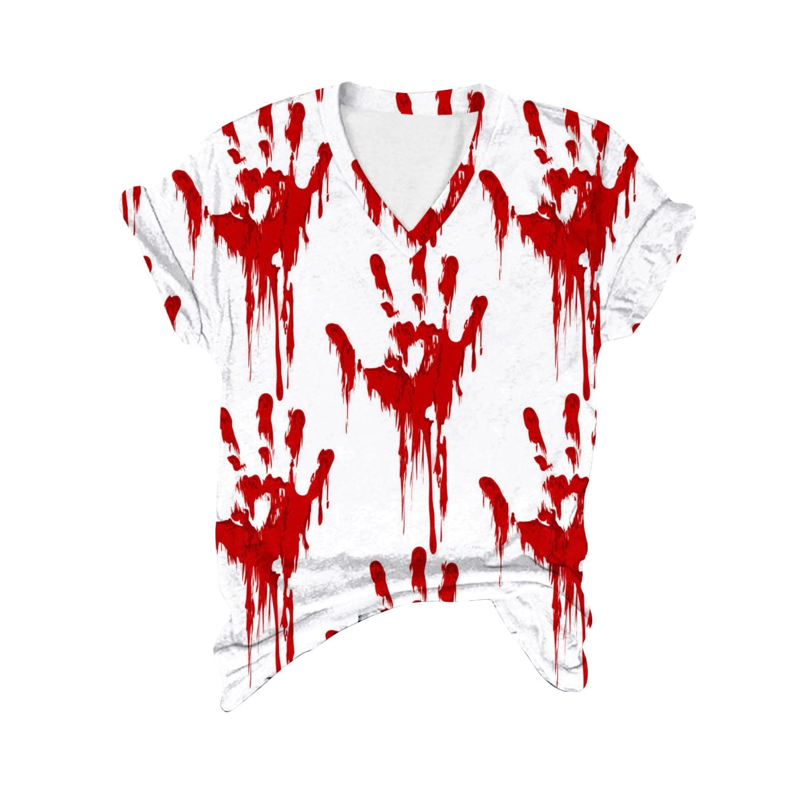 Shirt For Women Funny V Neck Short Sleeve Clothes Gift Splatter Top