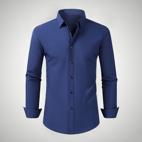 Shirt for Men Men Button Down Shirt Mens Dress Shirts Mens Shirts Summer Men Long Sleeve Shirt Men Casual Fashion Commerce Button Lapel Sleeve Pullover Breathable Shirt Blouse