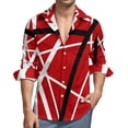 thumbnail image 1 of Shirt Men Vintage Lines Casual Shirts Autumn Street Graphic Blouses Long Sleeve Vintage Oversized Top Gift, 1 of 6
