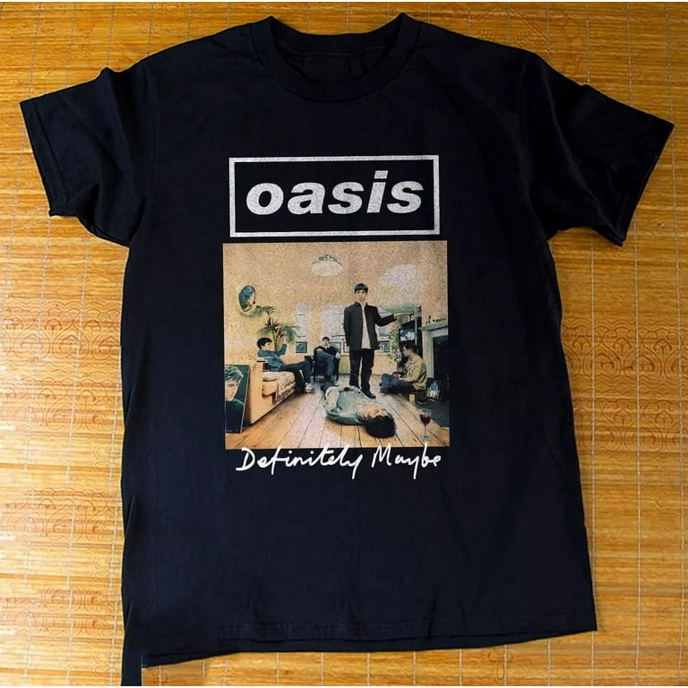 Shirt Oasis Band Definitely Maybe Rare Vintage Black T-Shirt