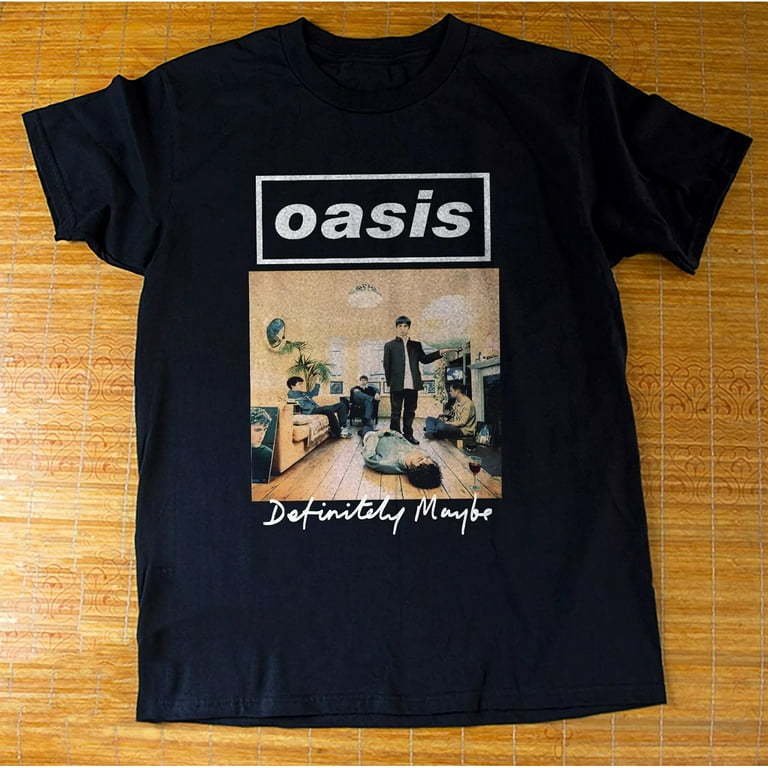 oasis 30th Tシャツ Definitely Maybe Shirt Oasis Band Definitely Maybe Rare Vintage Black T-Shirt