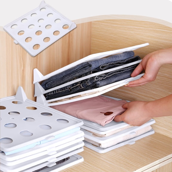 Shirt Organizer Board, Stackable Clothes Folding Board for Closet, Clothing Storage Trays for T-Shirts, Pants, and Sweaters, Wardrobe Divider System