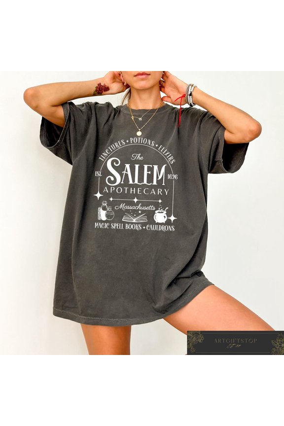 Shirt Salem Apothecary Season Tsalem Witches Tee, Retro Season Season Gothic Season Witchy, F3931