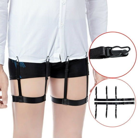 Shirt Stays Garters, For Men Adjustable Shirt Garter Suspender Belts,Non-Slip Clips, General purpose
