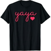 Shirt That Says Yaya for Grandma - Ya Ya T-Shirt Heart Love