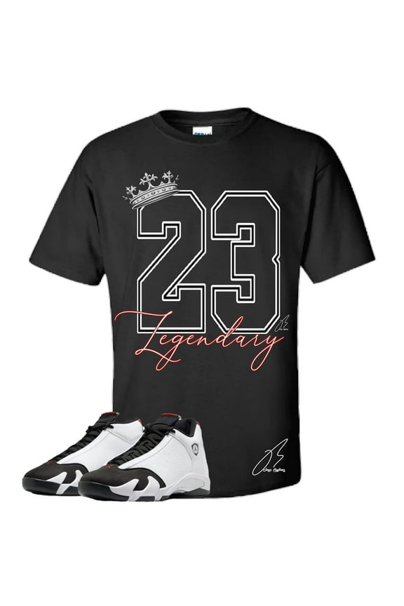Shirt To Match Jorda 14 Black Toe/23 Legendary Unisex Sneaker Graphic Tee,Christmas Gift (XXXL)