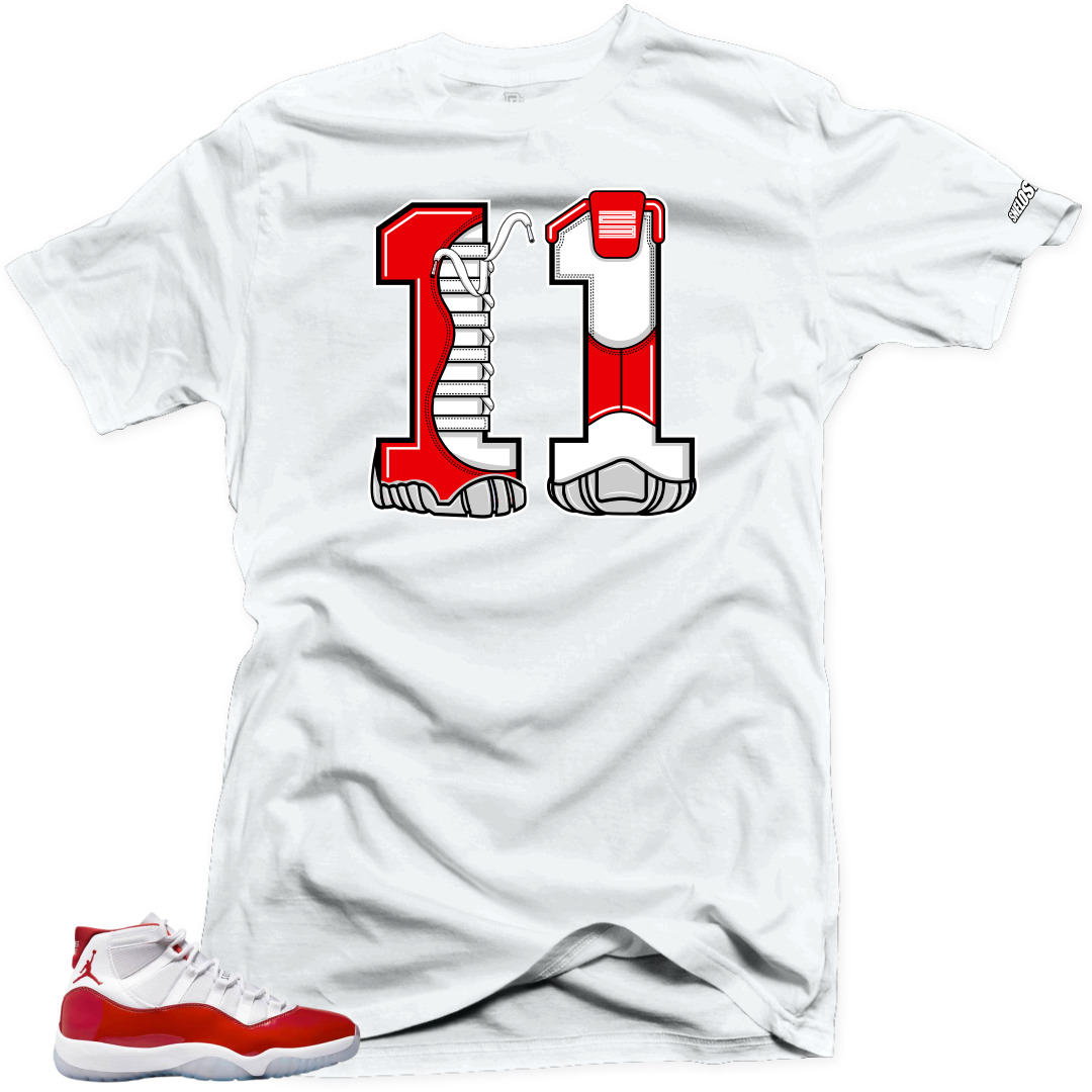 Shirt To Match Jordan 11 Cherry Varsity Red Snelos 11 Air Sneaker