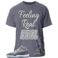 thumbnail image 1 of Shirt To Match Jordan 11 Cool Grey,Feeling Real Cool Graphic Tee (S, Grey), 1 of 2