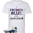 thumbnail image 1 of Shirt To Match Jordan Retro 13 French Blue,Eiffel Tower Graphic Tee (XL, White), 1 of 3