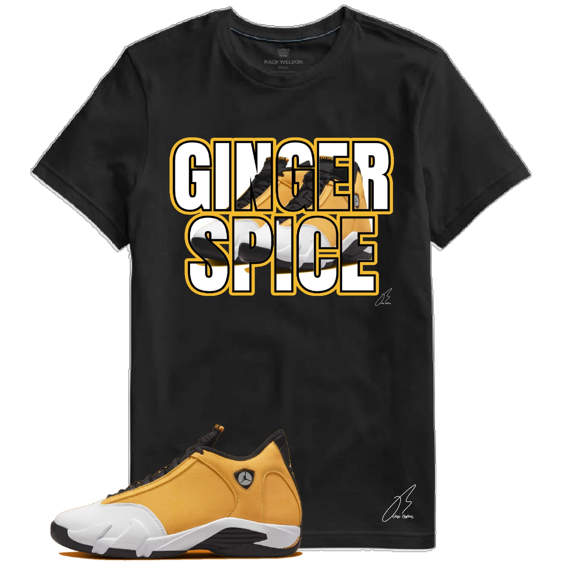Shirt To Match Jordan Retro 14 Ginger,Men Graphic Tee (L, Black