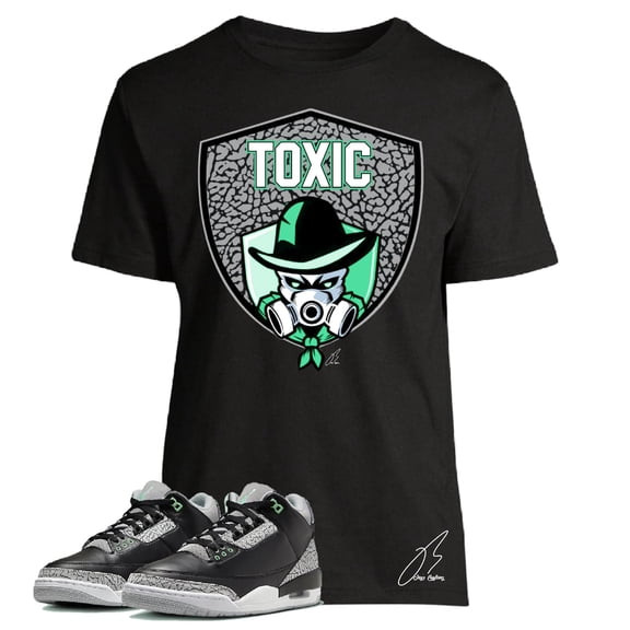 Shirt To Match Jordan Retro 3 Glow Green/Cement, Unisex Sneaker Graphic Tee,Best Gift (XL)