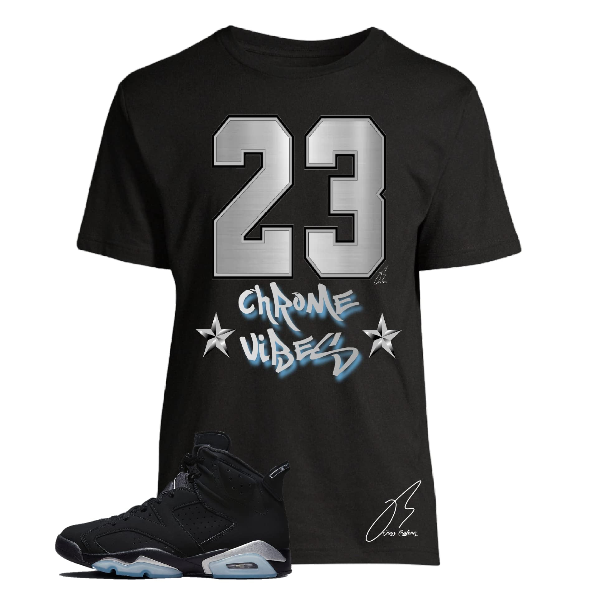 silver and black jordan shirt