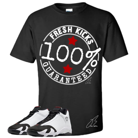 Shirt To Match Retro 14 Black Toe/Fresh Kicks Unisex Sneaker Graphic Tee (Black, M)