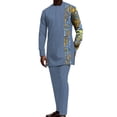 thumbnail image 1 of Shirt Trousers Pants 2pcs Set Party Wedding Outfits Dashiki African Men Clothing WYN1890, 1 of 2