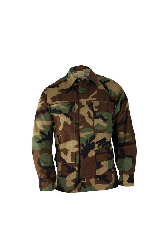 Shirt, US Made BDU, Cotton R/S, Camo, Size XSS