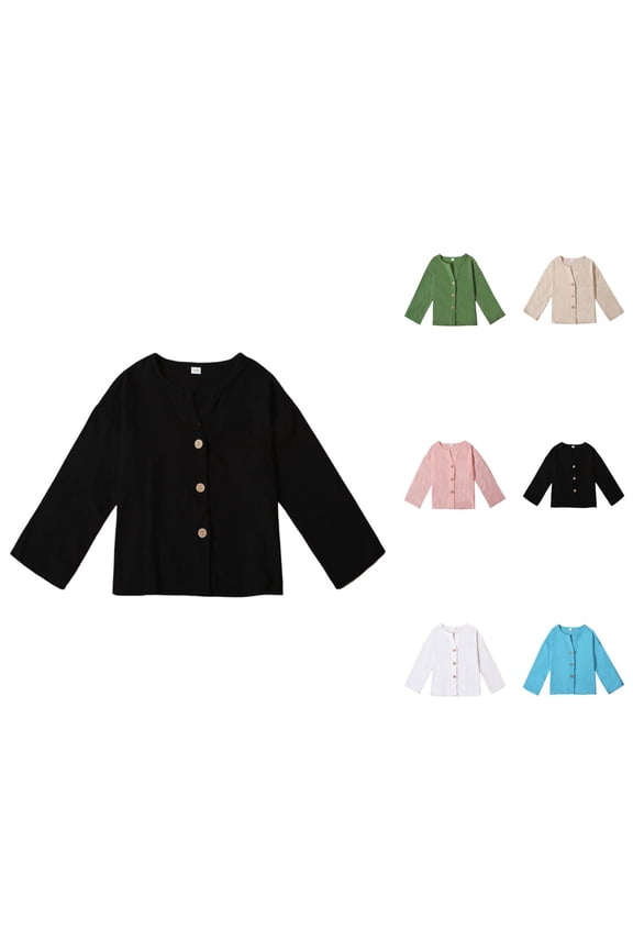 Shirt for Boys Boys Linen Short Sleeve Open Front Cardigan Breathable Casual Kids Spring Fall Shirt