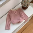 thumbnail image 1 of Shirt for Boys Pink Long Sleeve Crewneck Top Tees Shirts Cotton Kids Sweatshirt Boys Fashion 4-5 Years, 1 of 3