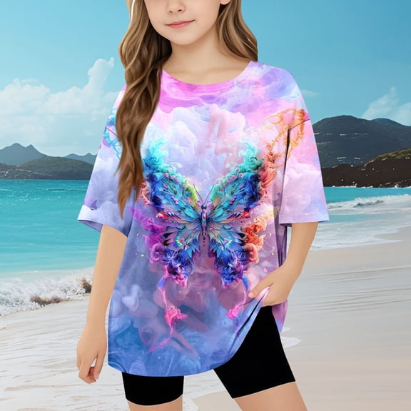 Shirt for Girls 12-14 Round Neck Tshirt for Boys Short Sleeve T Shirts for Teens Floral Shirt for Kids Y2k Girls Tops 7-8 my orders