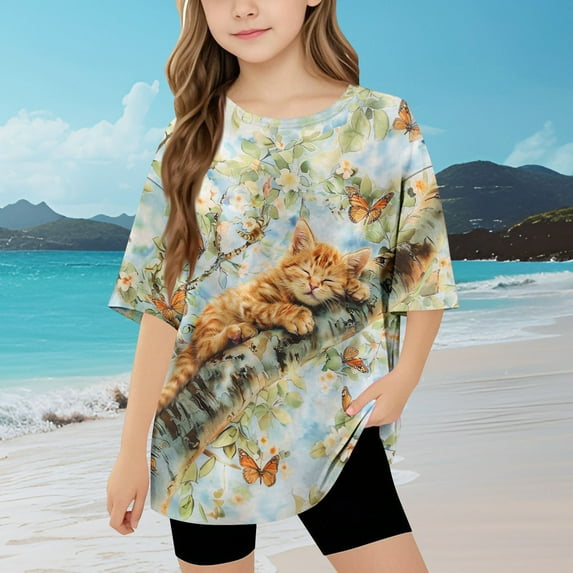 Shirt for Girls 14-16 Boys Crewneck T-Shirt Tight Short Sleeve Shirts for Teens Printing Shirts White Blouse for Girls my orders