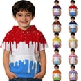 thumbnail image 1 of Shirt for Kids Boys Girls Girls Short Sleeve Hooded Sweatshirt Lightweight Casual Pullover Top Pocket Summer Tee Tops 10-11 Years, 1 of 4