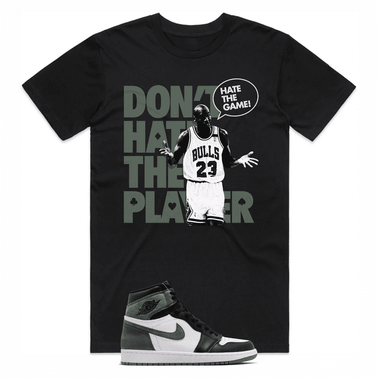 Shirt to Match Air Jordan Retro 1 High OG Clay Green AJ1 Sneaker Matching Tee