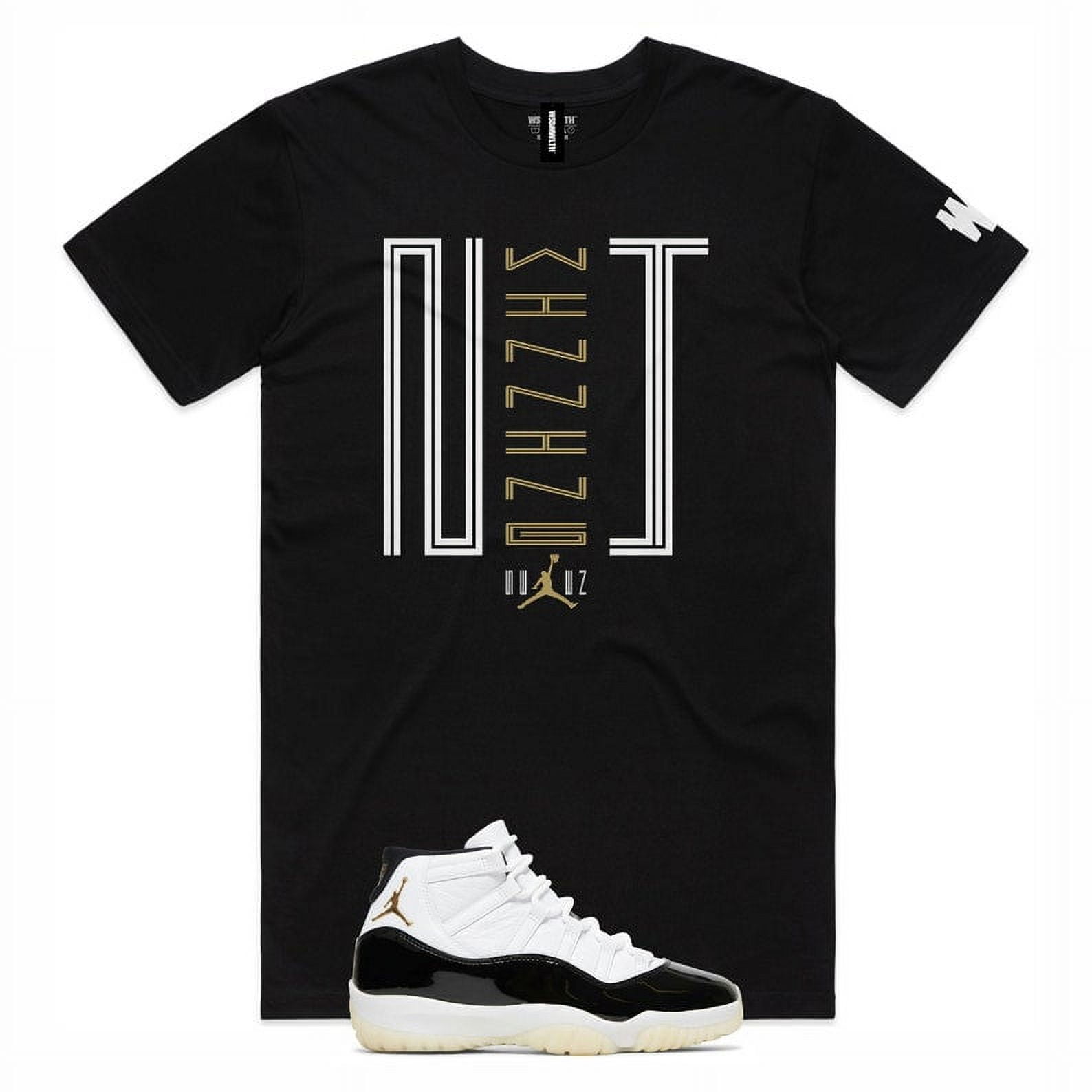 Air jordan retro 11 black and gold sale