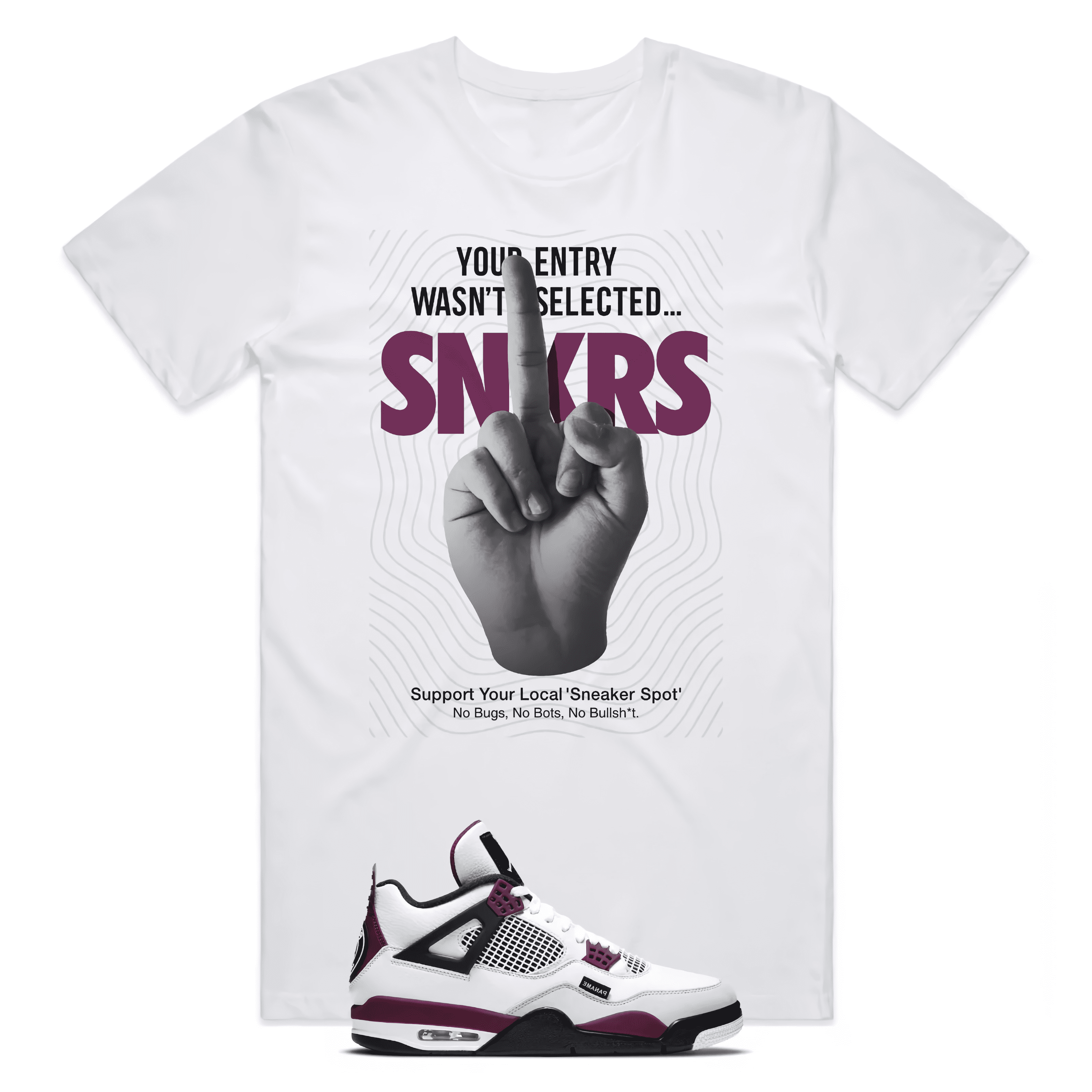 Shirt to Match Air Jordan Retro 4 PSG Bordeaux AJ4 Sneaker Matching Tee Walmart