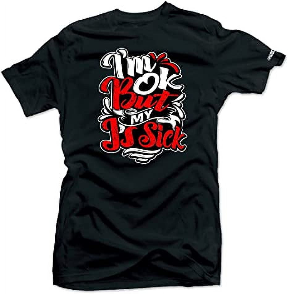 black and red jordan 11 shirt
