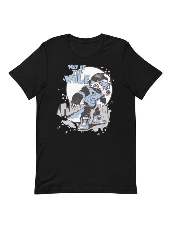 Shirt to Match Retro 1 High OG UNC - Wolf Streetwear Graphic Sneaker Tee