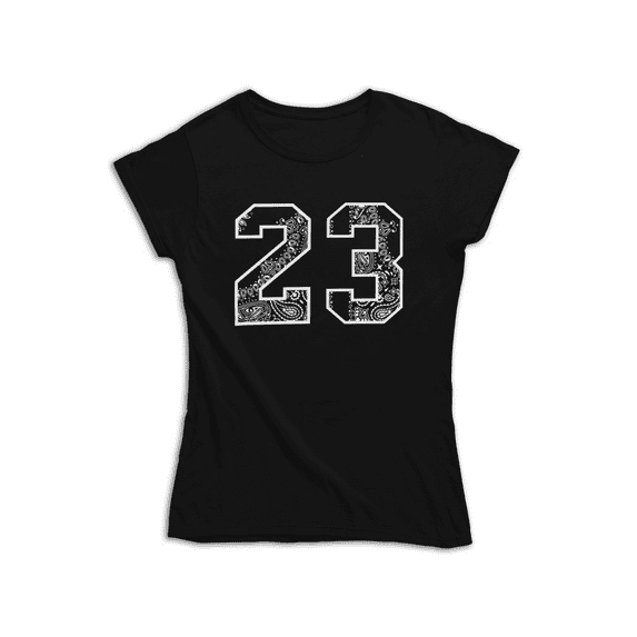 ShirtBANC 23 Paisley Bandana Womens Graphic Shirt, Basketball Tee, S-3XL