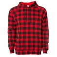 thumbnail image 1 of ShirtBANC Brand Unisex Red Plaid Hoodie Black Pattern Sweatshirts Winter Jackets, 1 of 1