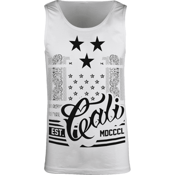 ShirtBANC Cali Established MDCCCL (1850) Mens Tank Top Shirt California Republic Shirt
