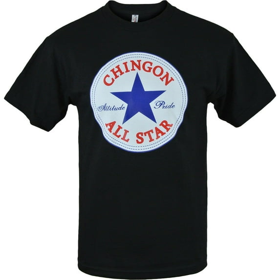 ShirtBANC Chingon All Star Mens Circle Logo Attitude Shirt Bold Star Design Tee