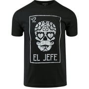 ShirtBANC El Jefe Day of the Dead Mens T-Shirt Sugar Skull Loteria Shirt