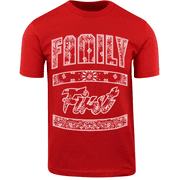 ShirtBANC Family First Mens Graphic Shirt, Paisley Bandana Tee Mi Familia, S-3XL